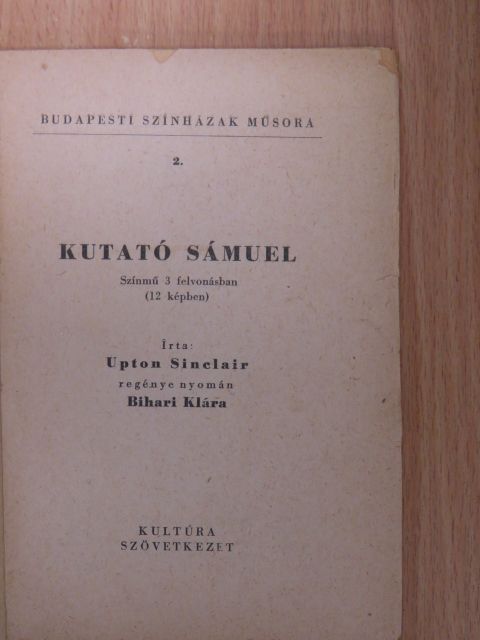 Bihari Klára - Kutató Sámuel [antikvár]