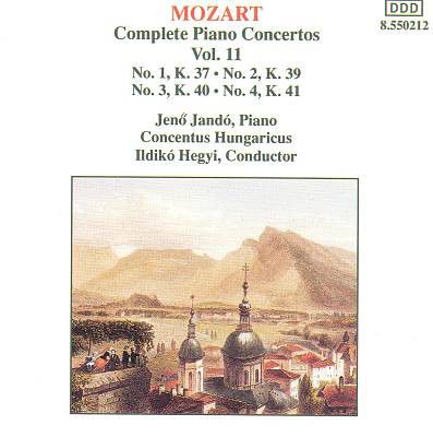 MOZART - COMPLETE PIANO CONCERTOS VOL.11 K.37,39,40,41 CD JANDÓ JENŐ