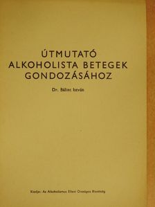 Dr. Bálint István - Útmutató alkoholista betegek gondozásához [antikvár]