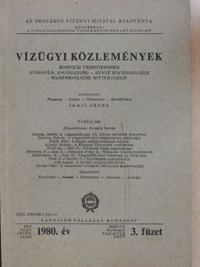 Erdélyi Mihály - Vízügyi Közlemények 1980/3. [antikvár]