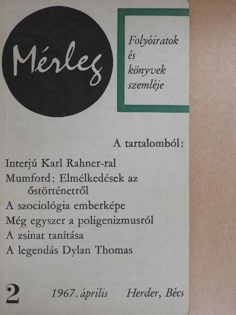 Mérleg 1967/2. [antikvár]