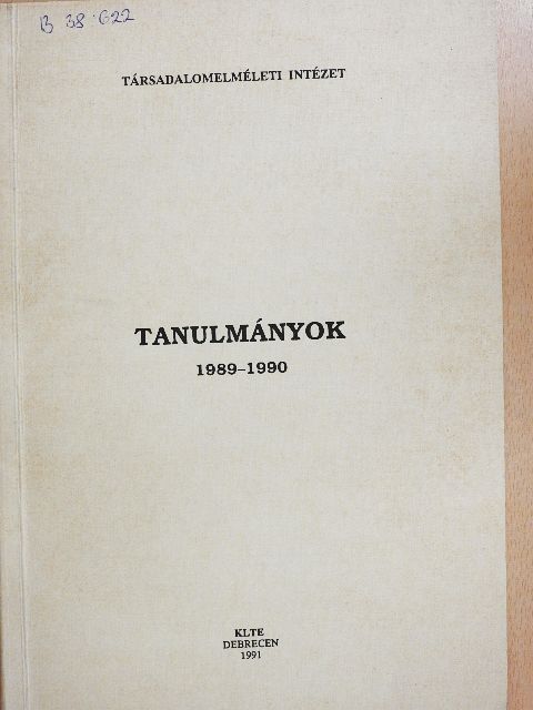 Bibokné Gondi Judit - Tanulmányok 1989-1990 [antikvár]