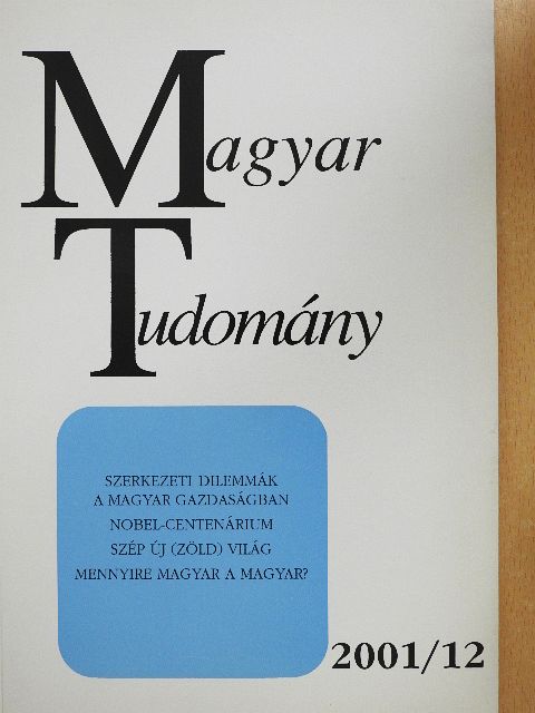Bech Mihály - Magyar Tudomány 2001. december [antikvár]