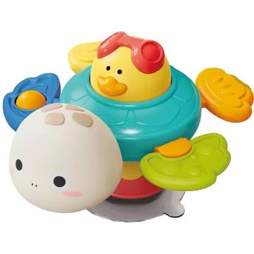 Tapadókorongos teknősbéka fürdőjáték hanggal  15 cm