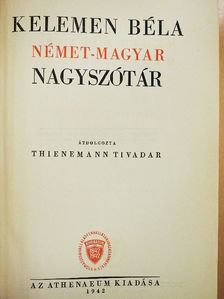 Kelemen Béla - Német-magyar nagyszótár [antikvár]