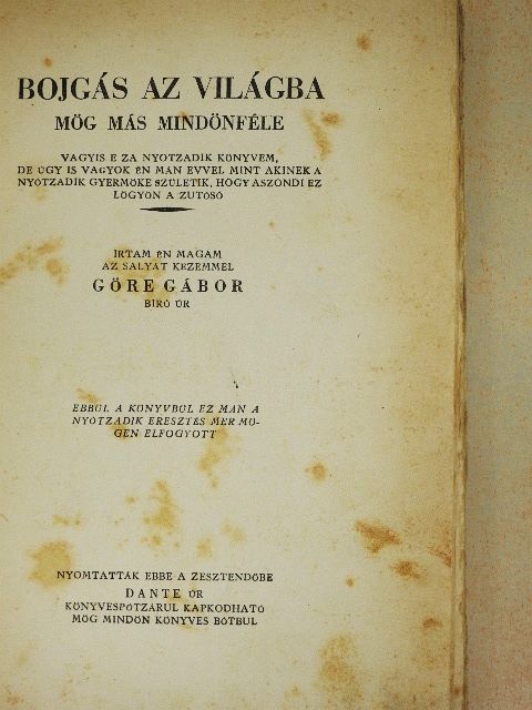 Gárdonyi Géza - Bojgás az világba [antikvár]