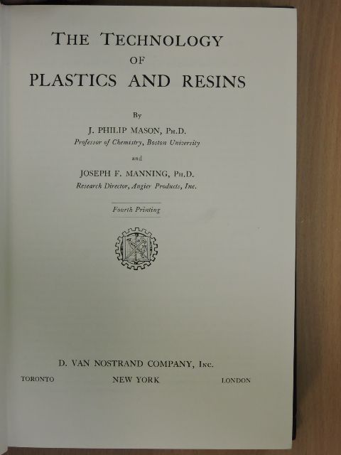 Dr. J. Philip Mason - The Technology of Plastics and Resins [antikvár]