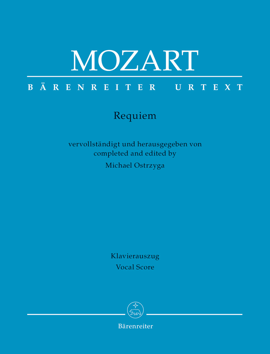 MOZART, W,A, - REQUIEM. VERVOLLSTAENDIGT UND HEARUSGEGEB3EN VON COMPOLETED AND EDITED BY M. OSTRZYGA