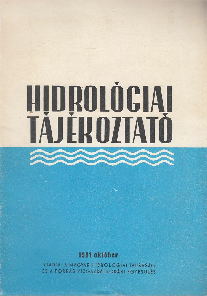KÖRNYEI LÁSZLÓ - Hidrológiai Tájékoztató 1981 október [antikvár]