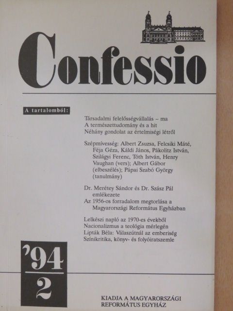Albert Gábor - Confessio 1994/2. [antikvár]