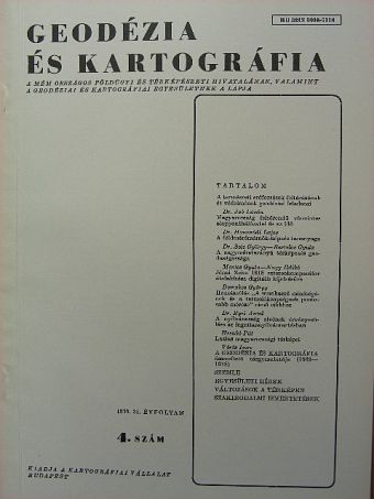 Bartalos Gyula - Geodézia és kartográfia 1979/4. [antikvár]