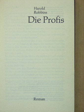 Harold Robbins - Die Profis [antikvár]