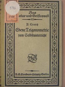 Paul Crantz - Ebene Trigonometrie zum Selbstunterricht (gótbetűs) [antikvár]