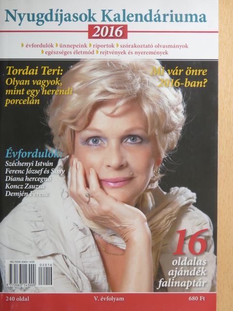 Nyugdíjasok Kalendáriuma 2016 [antikvár]