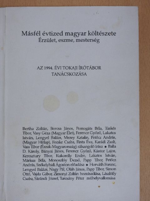Bertha Zoltán - Másfél évtized magyar költészete [antikvár]