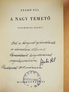 Szabó Pál - A nagy temető (dedikált példány) [antikvár]