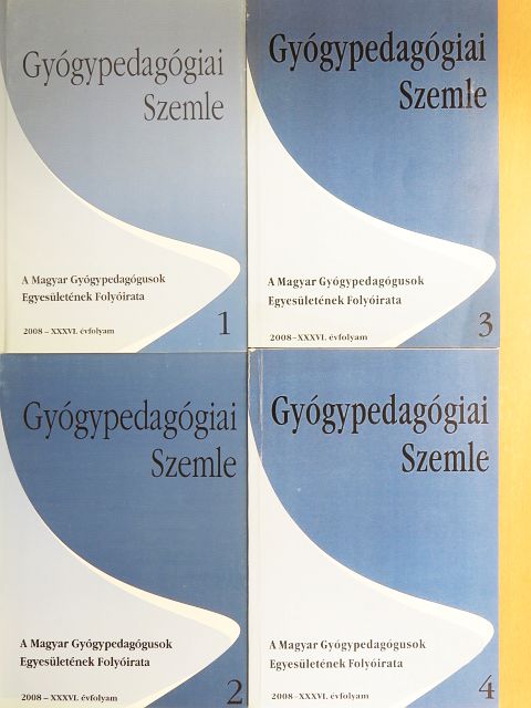 Balázs Boglárka - Gyógypedagógiai Szemle 2008. január-december [antikvár]