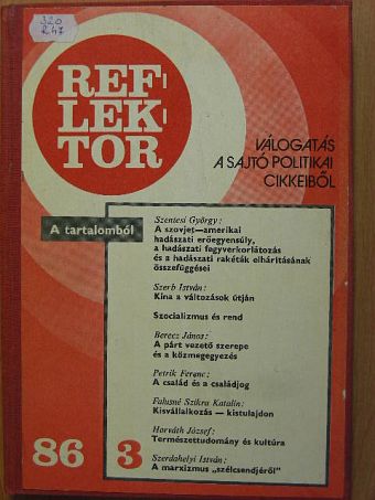 Berecz János - Reflektor 1986/3. [antikvár]