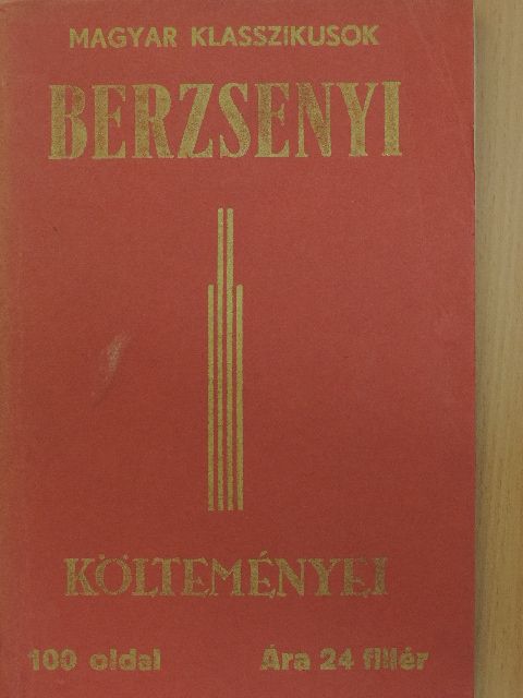 Berzsenyi Dániel - Berzsenyi Dániel költeményei [antikvár]