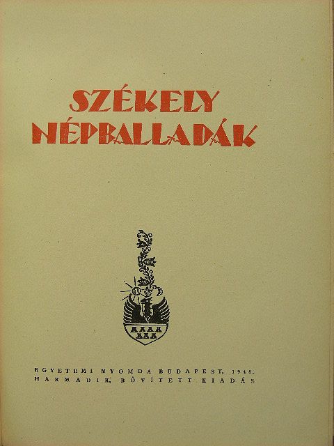 Székely népballadák [antikvár]
