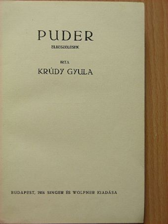 Krúdy Gyula - Puder [antikvár]