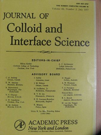 C. F. Hayes - Journal of Colloid and Interface Science, July 1977 [antikvár]