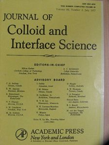 C. F. Hayes - Journal of Colloid and Interface Science, July 1977 [antikvár]
