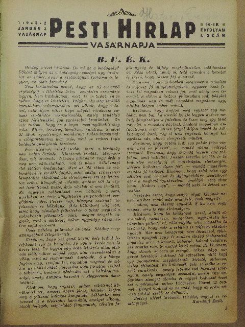 Balla Ignác - A Pesti Hirlap Vasárnapja 1932. (nem teljes évfolyam) [antikvár]