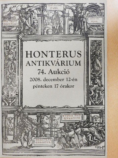 Honterus Antikvárium 74. Aukció [antikvár]