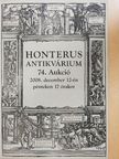 Honterus Antikvárium 74. Aukció [antikvár]