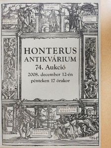 Honterus Antikvárium 74. Aukció [antikvár]