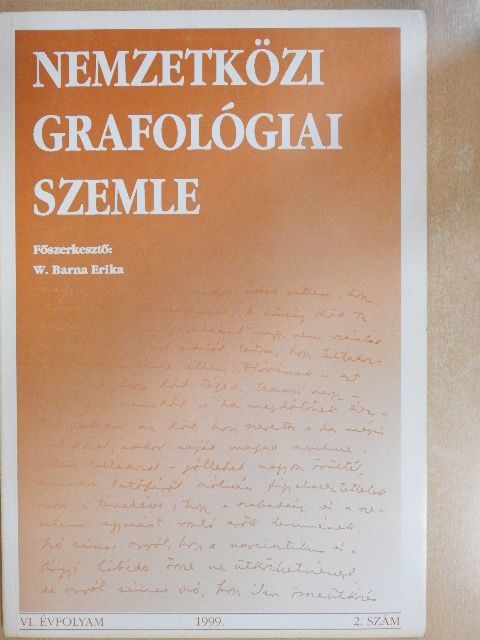 Claudine Fournols - Nemzetközi Grafológiai Szemle 1999/2. [antikvár]