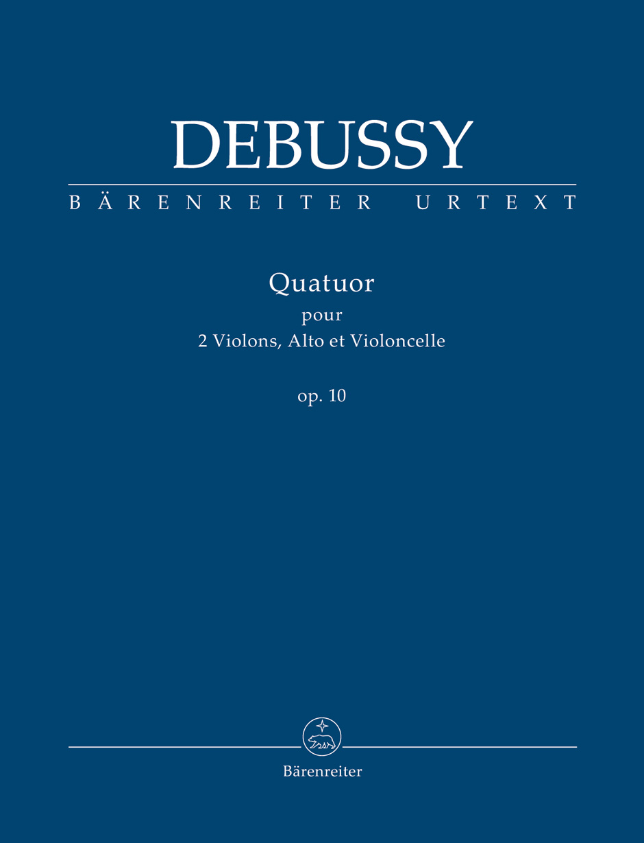 DEBUSSY - QUATUOR POUR 2 VIOLONS, ALTO & VIOLONCELLE OP.10 PARTITION DE POCHE URTEXT (D. WOODFULL-HARRIS)