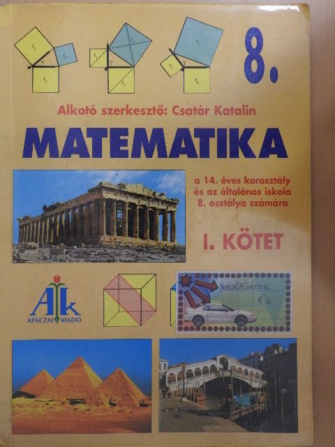 Csahóczi Erzsébet - Matematika 8/I. [antikvár]