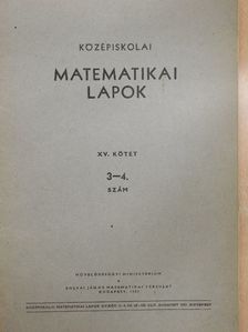 Kárteszi Ferenc - Középiskolai matematikai lapok 1957. évi 3-4. szám [antikvár]