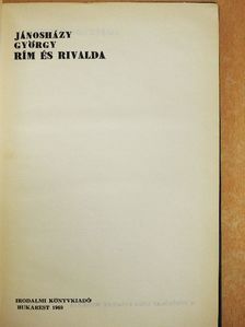 Jánosházy György - Rím és rivalda [antikvár]