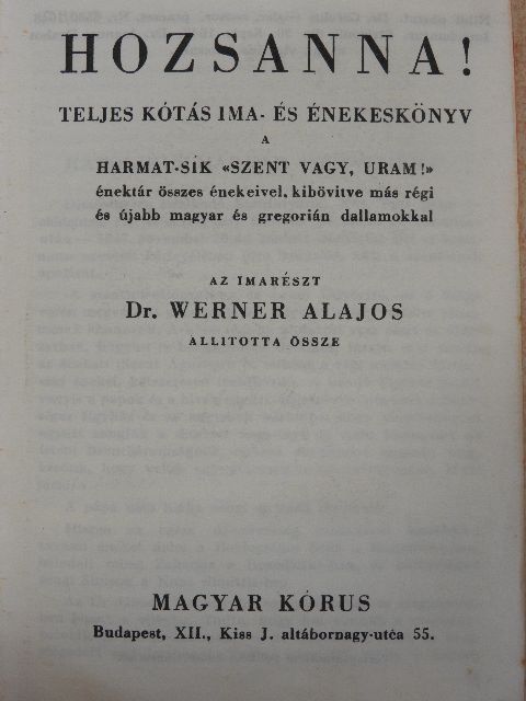 Hozsanna! [antikvár]