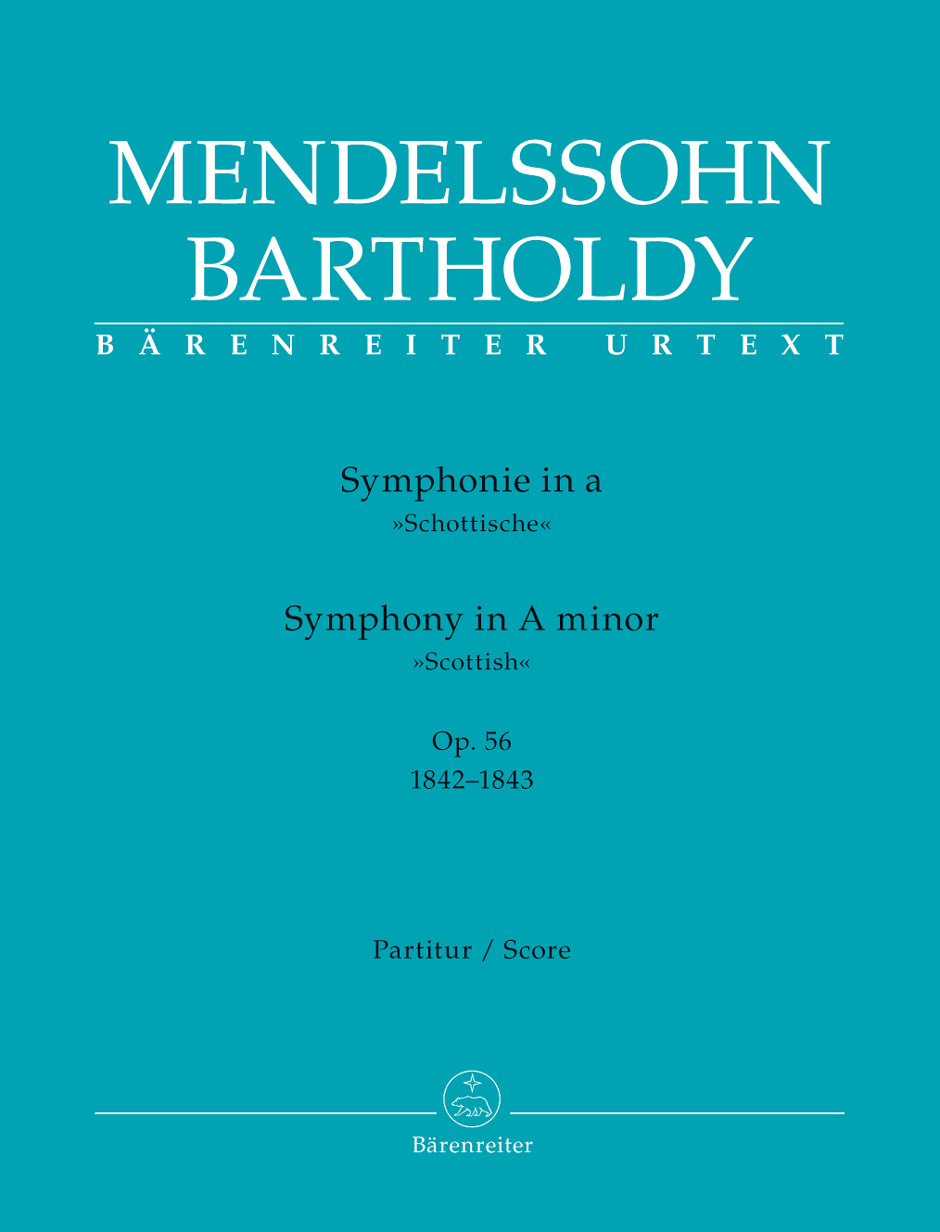 MENDELSSOHN - SYMPHONIE IN a "SCHOTTISCHE" O-56 1842-2843 PARTITUR