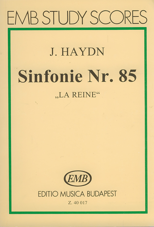 HAYDN J. - SINFONIE NR.85 "LA REINE", KISPARTITÚRA (JANCSOVICS ANTAL)