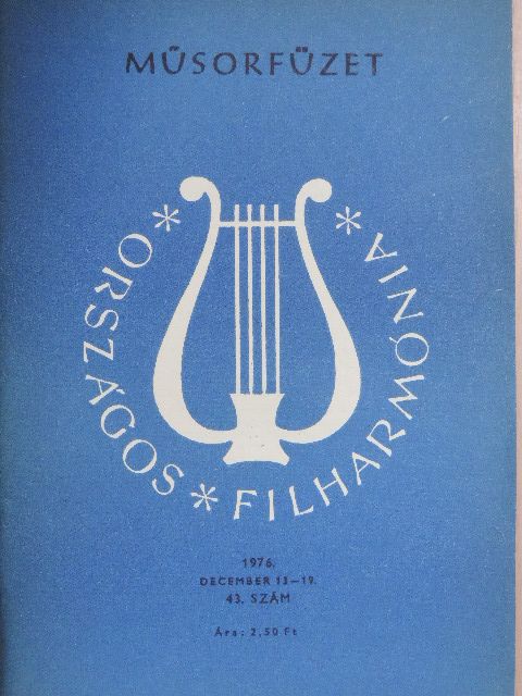 Országos Filharmónia Műsorfüzet 1976/43. [antikvár]