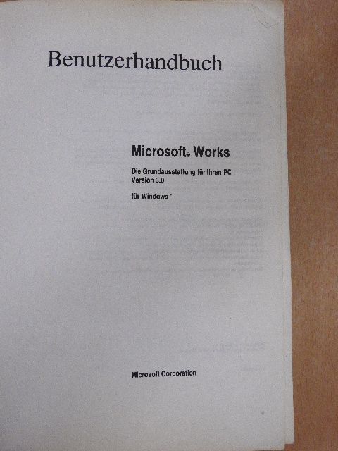 Microsoft Works Benutzerhandbuch [antikvár]