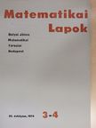 Böröczky Károly - Matematikai Lapok 1974/3-4. [antikvár]