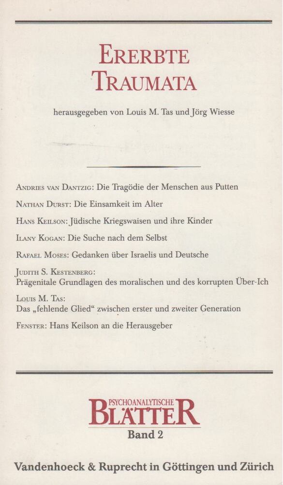 Louis M. Tas, Jörg Wiesse - Ererbte Traumata [antikvár]