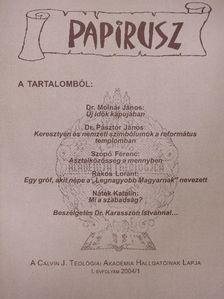 Dr. Molnár János - Papirusz 2004/1. [antikvár]