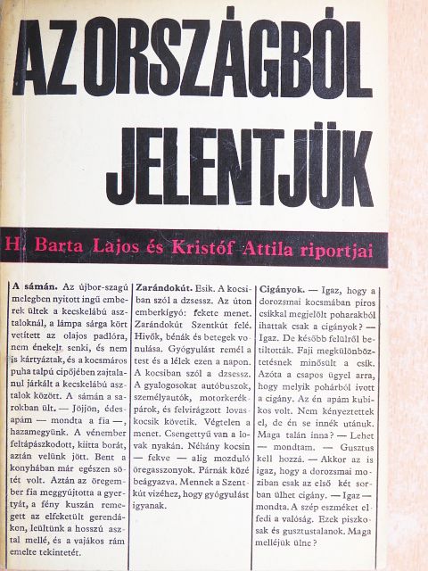 H. Barta Lajos - Az országból jelentjük [antikvár]