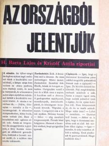 H. Barta Lajos - Az országból jelentjük [antikvár]