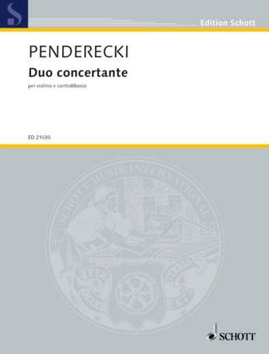PENDERECKI - DUO CONCERTANTE PER VIOLINO E CONTRABBASSO