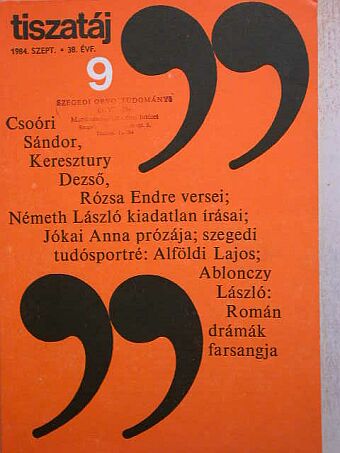 Ablonczy László - Tiszatáj 1984. szeptember [antikvár]