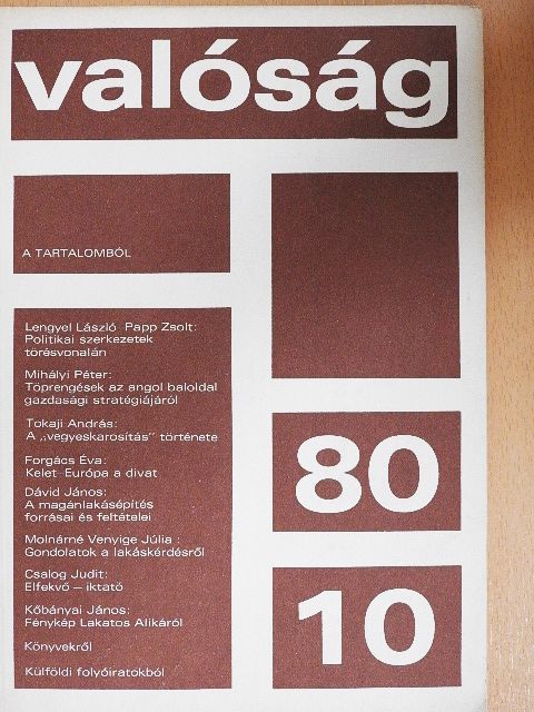 Böhm Antal - Valóság 1980. október [antikvár]