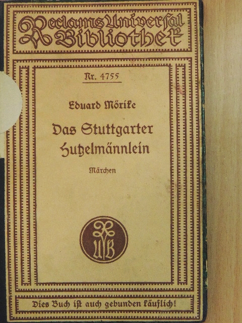 Eduard Mörike - Das Stuttgarter Hutzelmännlein (gótbetűs) [antikvár]